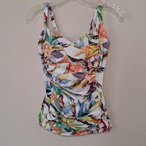 Hapari Women's Tankini Top only Tropical Flowers size 4-6